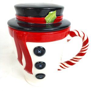 Snowman Coffee  Cocoa Hallmark Cup Mug w/ lid